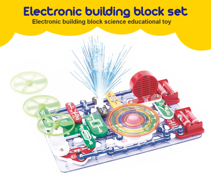 Electronic top toy bricks