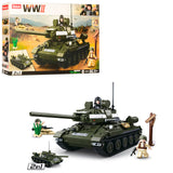 WWII Tank (T-34) / Military Kits (2 Different Form In 1)